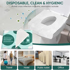 60 Pcs Disposable Flushable Paper Toilet Seat Covers Travel Supplies Essentials - Image 6