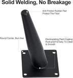 4PCS 6 Inch Matte Black Tapered Angled Legs - Image 4