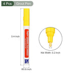 YOKIVE 4 Pcs Grout Paint Pen, Waterproof Yellow Paint Tile Marker, Restoring - Image 2