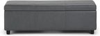 SIMPLIHOME Avalon 48 inch Wide Contemporary Rectangle Storage Ottoman Bench in - Image 6