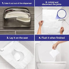 Disposable Toilet Seat Covers XL Half Fold Flushable – 400 Sheets - Image 6