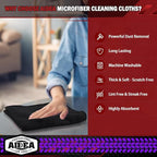 AIDEA Microfiber Cleaning Cloth Black 50PK, Microfiber Towels - Image 3