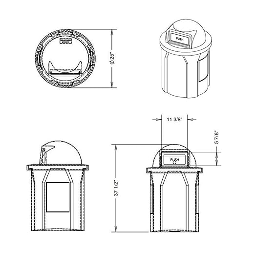 42 Gallon Round 100% Recycled Plastic Heavy-Duty Commercial Outdoor or Outdoor - Image 8