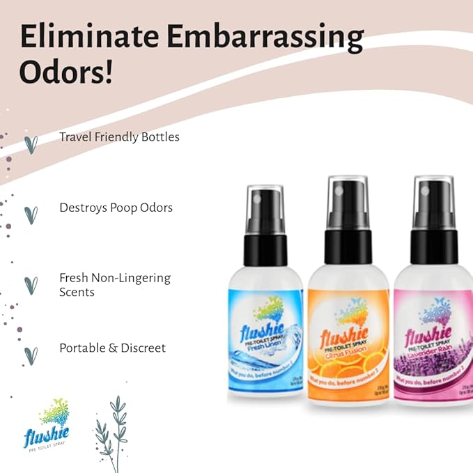 Flushie Pre-Toilet Spray Travel Size Toiletries Bathroom Spray - Image 4