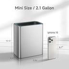 TIPGO Small Metal Trash Can, 2.1 Gallon Slim Trash Can - Image 2