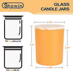SHOWIN Thick Candle Jars for Making Candles 12 Pcs, 7 OZ Empty Jars - Image 2