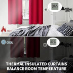 BGment Red Blackout Curtains 36 Inches Length - Image 4