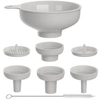 Wide Mouth Kitchen Funnel, Food Grade Plastic Cooking Canning Funnel by BALIWELL