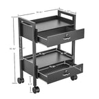 Paddie Salon Trolley Cart, Salon Tray Wooden Mobile Utility Cabinet - Image 7