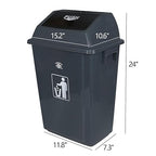 4-Pack 13 Gallon Plastic Trash Cans - Image 2
