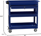 3 Tier Heavy Duty Tool Cart, Mechanic Metal Rolling Tool Carts Work Cart - Image 8
