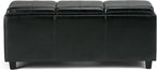 SIMPLIHOME Avalon 42 inch Wide Contemporary Rectangle Storage Ottoman in - Image 7