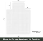 Chair Mat for Carpet, Beveled Edge Vinyl Mat - Image 2