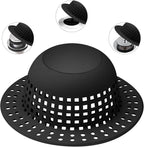 Shower Drain Hair Catcher, Bathtub Drain Cover Foldable Silicone Shower & Tub by SayGoodbyetoHairClogging