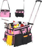 Large Rolling Cleaning Caddy Bag by JKAOO