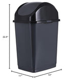 Superio Kitchen Trash Can with Swing Top Lid 9 Gallon Slim Waste Bin 37 Qt - Image 9