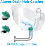 Shower Drain Hair Catcher, Bathtub Drain Cover Foldable Silicone Shower & Tub - Image 3
