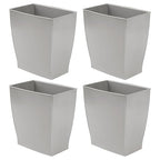 iDesign Small Bathroom Trash Set of 4-Gray Mono Rectangular Can M4 by iDesign