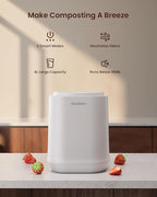 Electric Composter for Kitchen, 4L Smart Countertop Compost Bin, Odorless | Low - Image 5