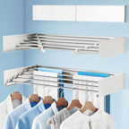Drying Rack Clothing, Clothes Drying Rack Wall Mounted, Collapsible Hanging by BOQORAD