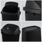 4 Pack 40 Liter Swing Lid Kitchen Garbage Can, Plastic Trash Can - Image 3