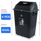 18 Gallon Plastic Trash Can - Image 2