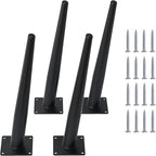 4PCS 12 Inch Matte Black Tapered Angled Legs by IURRDOP