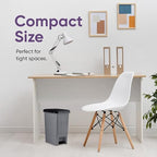 Superio Slim Trash Can with Foot Pedal – 2.5 Gallon Step-On Trash Bin with Lid - Image 9