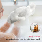 Evridwear Exfoliating Gloves for Shower, 100% Nylon Thick Soft Medium Heavy - Image 7
