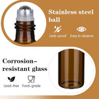 10pcs Amber Essential Oil Roller Bottles, 10ml Roller Bottles - Image 6
