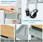 3 Tier Rolling Cart, Utility Cart - Image 8