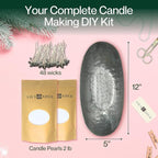 LILY LADUE Candle Refill Kit - 2Lb/32Oz Pearled Candles Sand and Wicks and - Image 2
