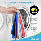 AIDEA Microfiber Cleaning Cloth Roll, Shop Towels 55 Sheets Washable, - Image 6