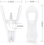 Tinfol White Plastic Hanger Clips, 24 Pack Hanger Clips- Strong Pinch Grip - Image 4