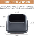 Ezprotekt 8 Pcs Rectangle Black Silicone Chair Leg Floor Protectors - Image 2