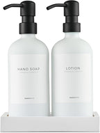 MaisoNovo Soap Dispenser 3-Piece Set | 16.9oz White Bottles by MaisoNovo-TheArtofSustainableLiving