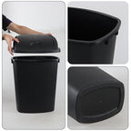 10 Gallon / 40 L Swing Lid Kitchen Trash Can, Classroom Garbage Bins, Plastic - Image 3