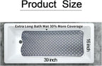 Bath Tub Mat Non Slip, 39 x 16 Inch Long Shower Mat, Machine Washable Bathmat - Image 5