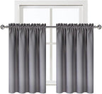 DWCN Short Grey Blackout Curtains - Image 8