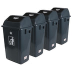 4 Pack 18 Gal Plastic Garage Can - Image 7