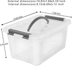 6 Quart Plastic Stackable Storage Latch Bins - Image 3