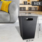 Pu Leather Trash Can for Bedroom, 16L/4.2 Gallon Office Wastebasket - Image 2