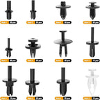 GOOACC 380Pcs Car Automotive Plastic, Nylon Push Pin Rivet - Image 3