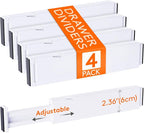 Lifewit 4 Pack Kitchen Drawer Dividers 2.36" High, Plastic Expandable by Lifewit