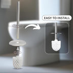 Escenzy Modern Toilet Brush and Holder Set Mosaic Glass | Non-Rustic Stainless - Image 6