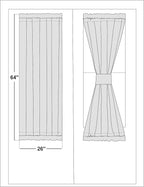 NICETOWN White Sheer Curtains for French Front Door, Short Curtains for Small - Image 2
