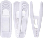 White Velvet Hangers Clips 40 PCS, Pants Hangers Velvet Clips Easily Add to by TOFIIGREM