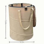 Collapsible Trash Can with Lid, Foldable Camping Trash Can, Outdoor Recycle Bin - Image 3