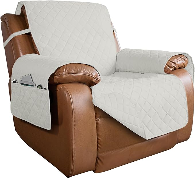 PureFit Reversible Quilted Sofa Cover, Water Resistant Slipcover Furniture by PureFit