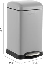 happimess HPM1012E Betty Retro Mini 3.2-Gallon Step-Open Trash Can, Fingerprint - Image 5